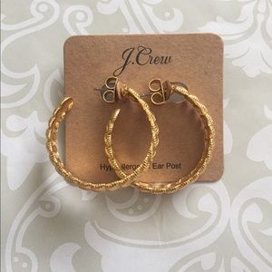 J. Crew Seashell Hoop Earrings